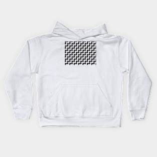 Silver Weave Pattern Kids Hoodie